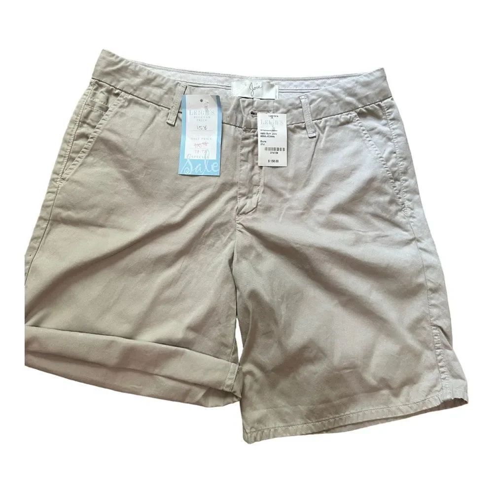 Joie | Traveller Bermuda Cotton Shorts in Dune | 27